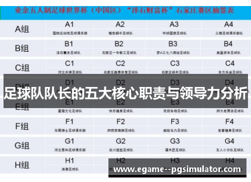 足球队队长的五大核心职责与领导力分析